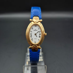 Elegante Festina Damen Uhr – Gold & Blau mit ovalem Gehäuse