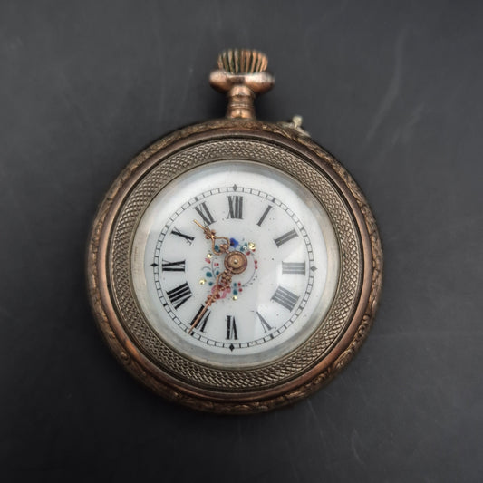 Antike Taschenuhr – Filigranes Zifferblatt, 0.800 Silber