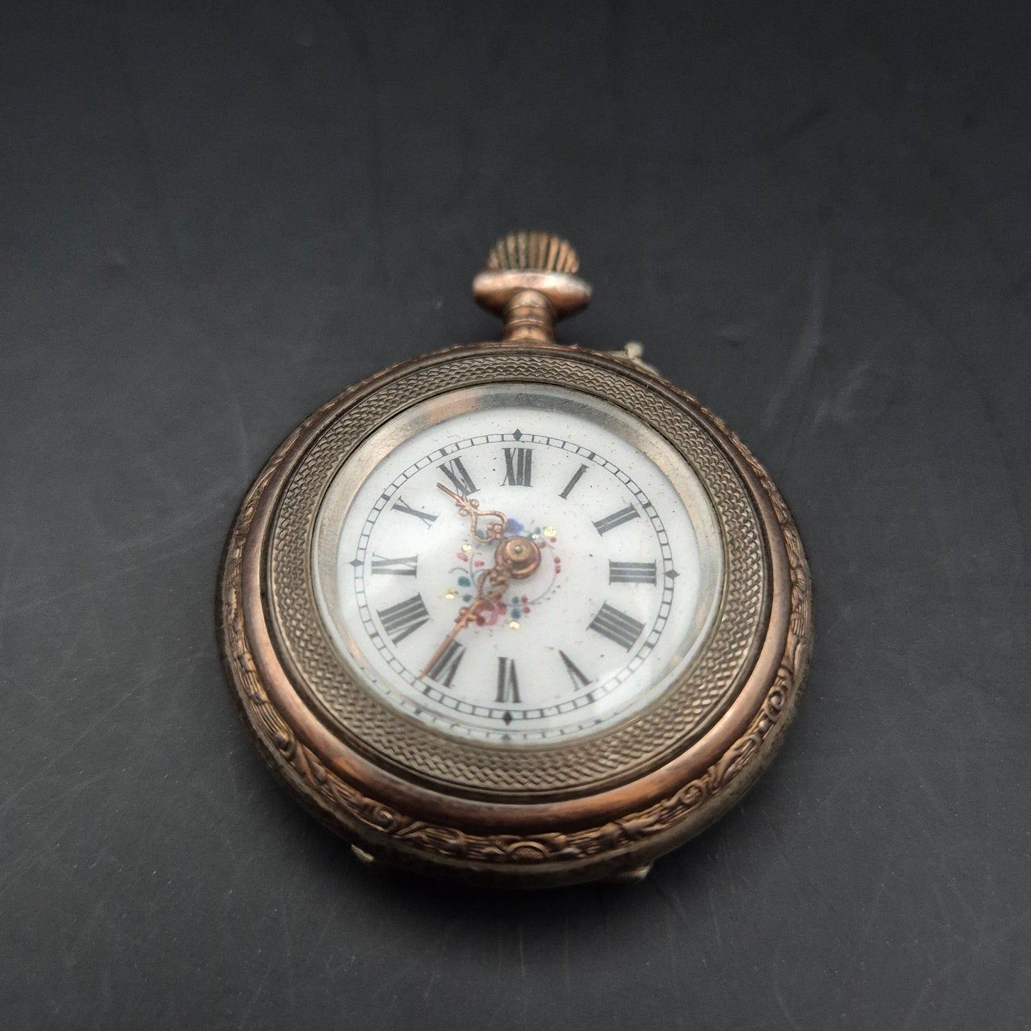 Antike Taschenuhr – Filigranes Zifferblatt, 0.800 Silber