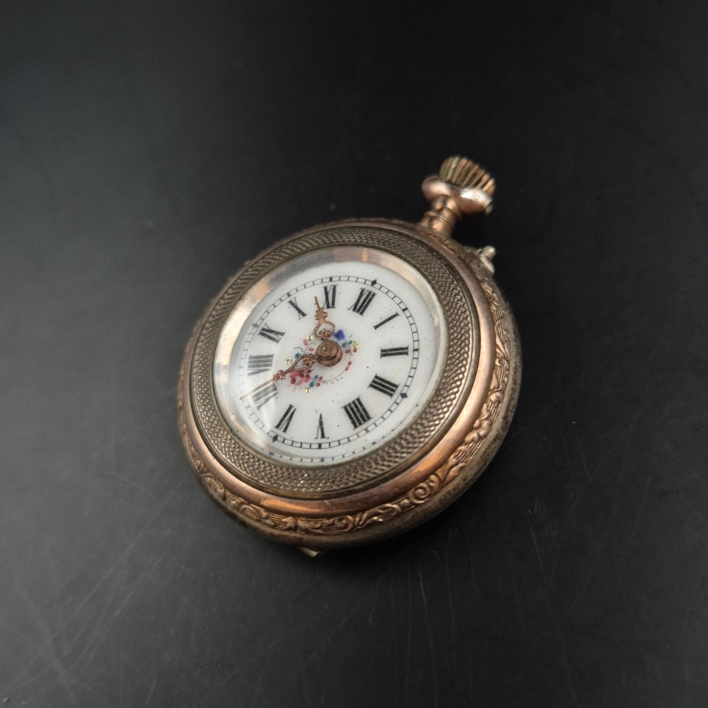 Antike Taschenuhr – Filigranes Zifferblatt, 0.800 Silber