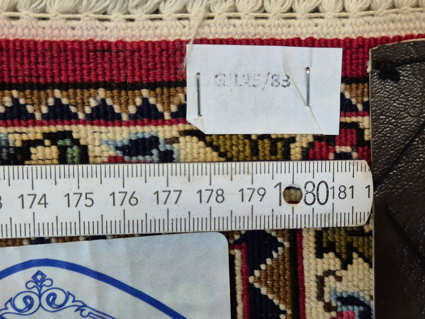 Ghom Teppich Korkwolle Medaillon feine Blumenornamente