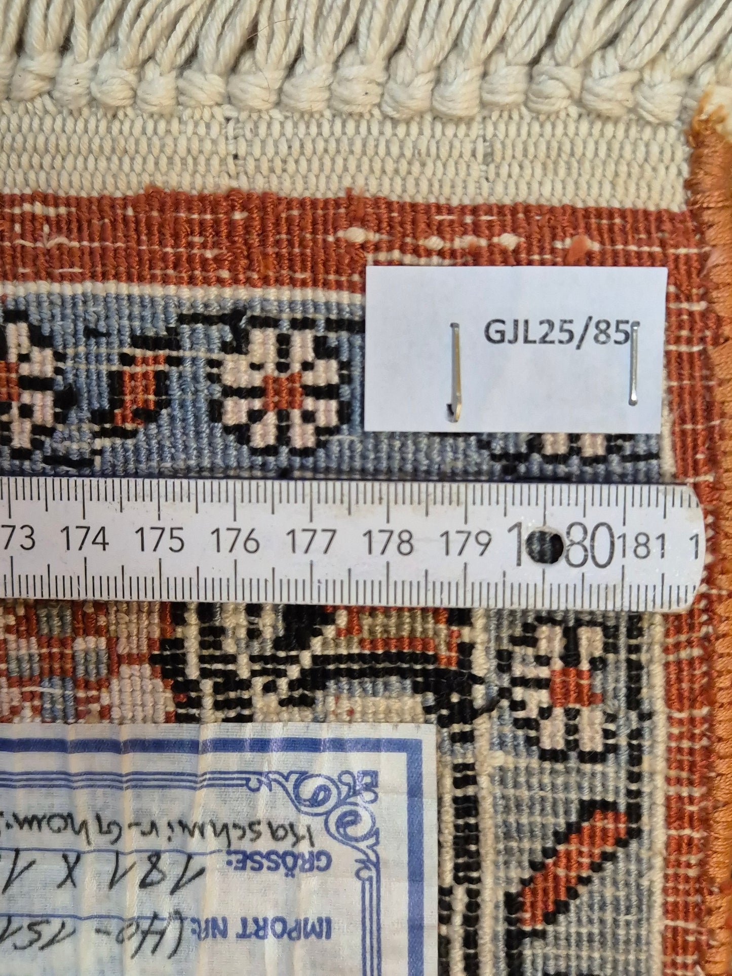 Kashmir Ghom Teppich Naturseide Tiermotiv feine Knüpfung