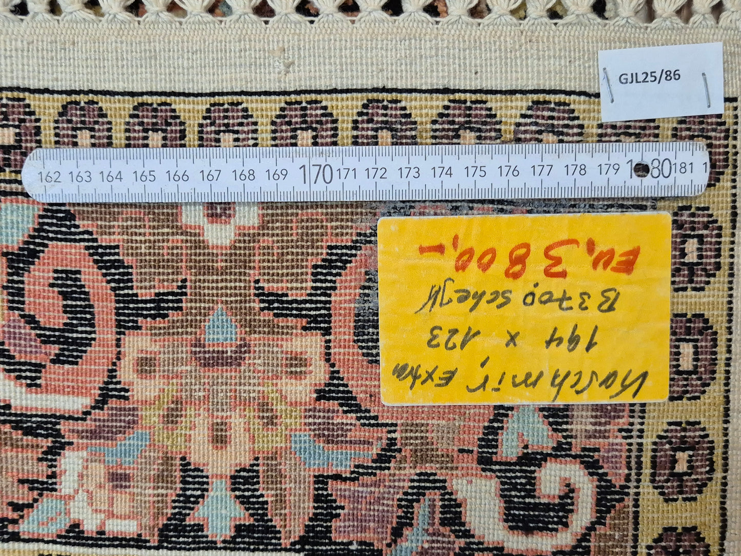 Kashmir Teppich Seide Medaillon feine Knüpfung