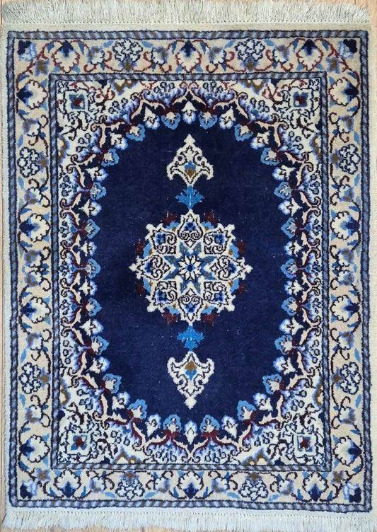 Nain Teppich Wolle mit Seide Medaillon klassische Knüpfung