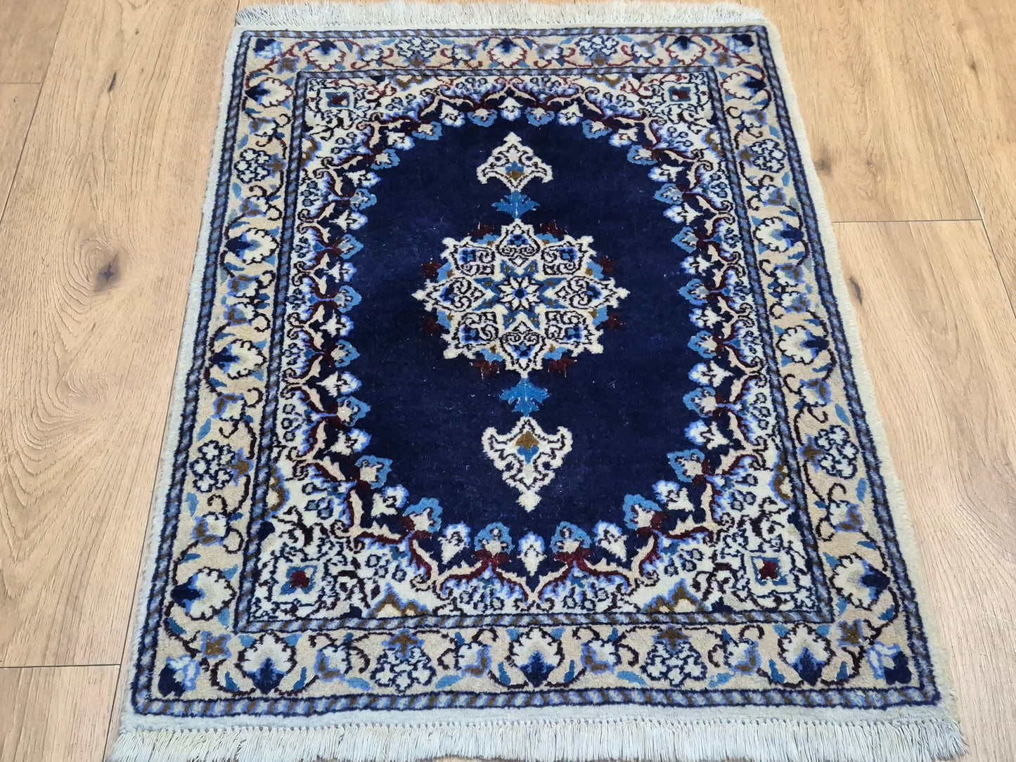 Nain Teppich Wolle mit Seide Medaillon klassische Knüpfung