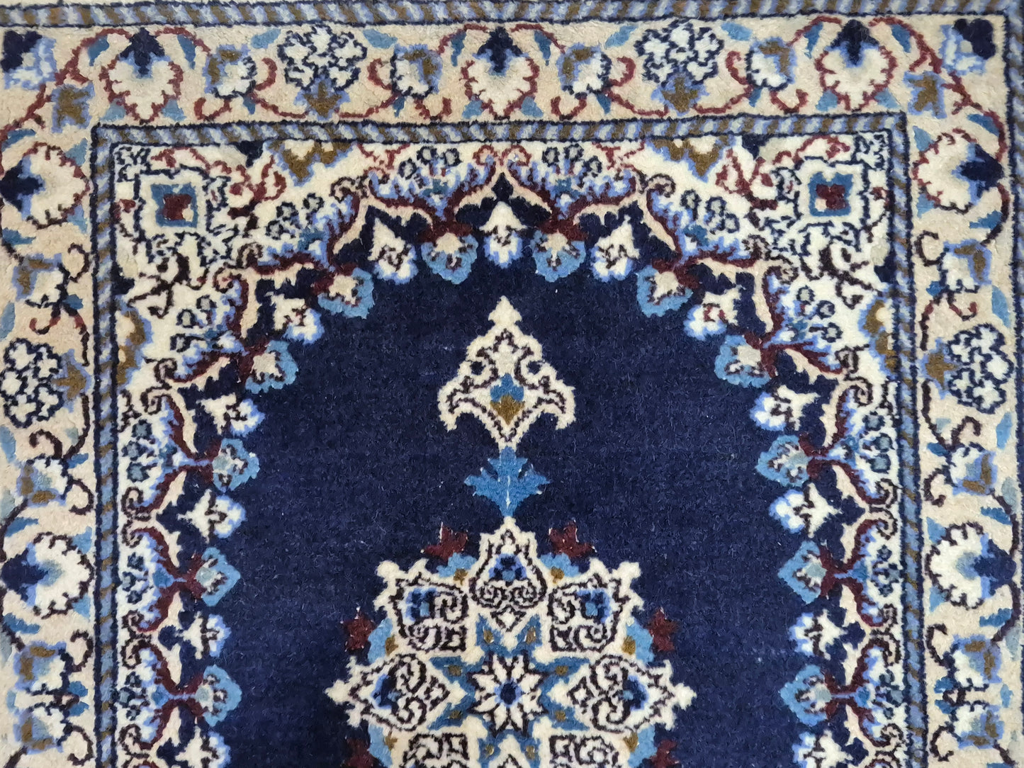 Nain Teppich Wolle mit Seide Medaillon klassische Knüpfung