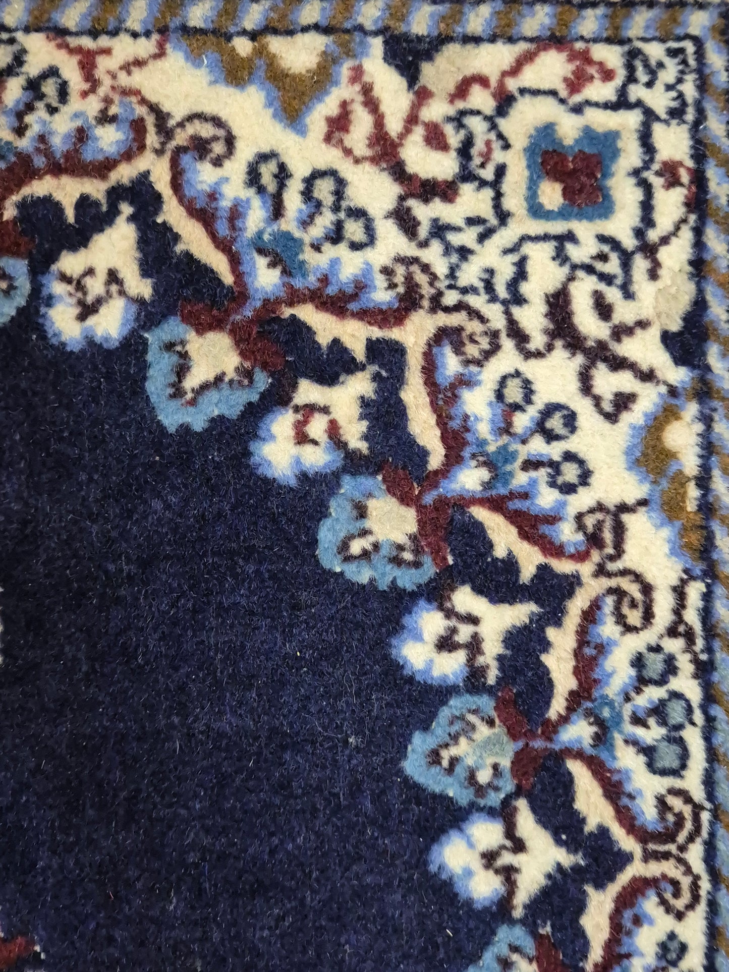 Nain Teppich Wolle mit Seide Medaillon klassische Knüpfung