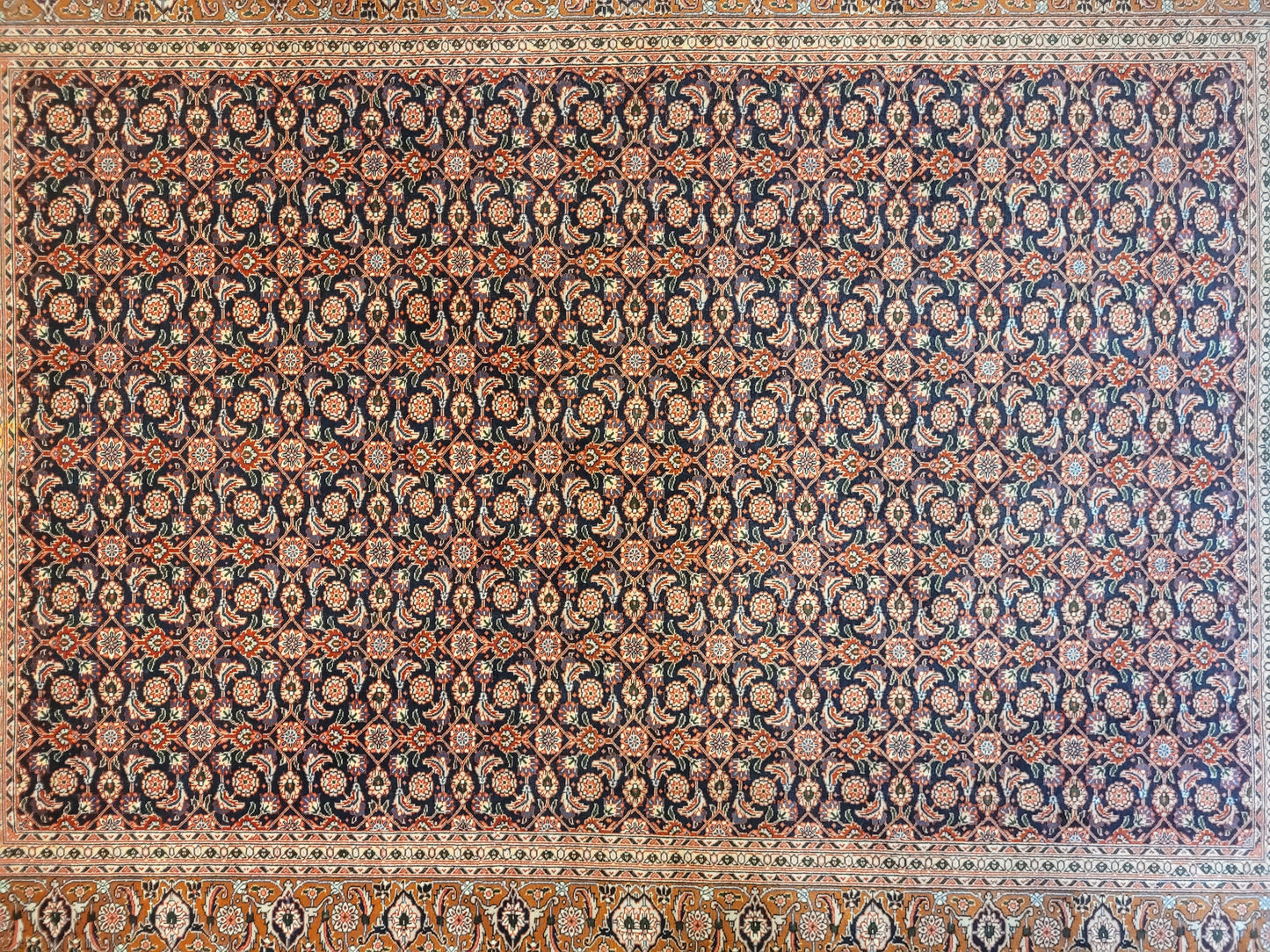 Täbriz Teppich Korkwolle fein florales Allover Muster