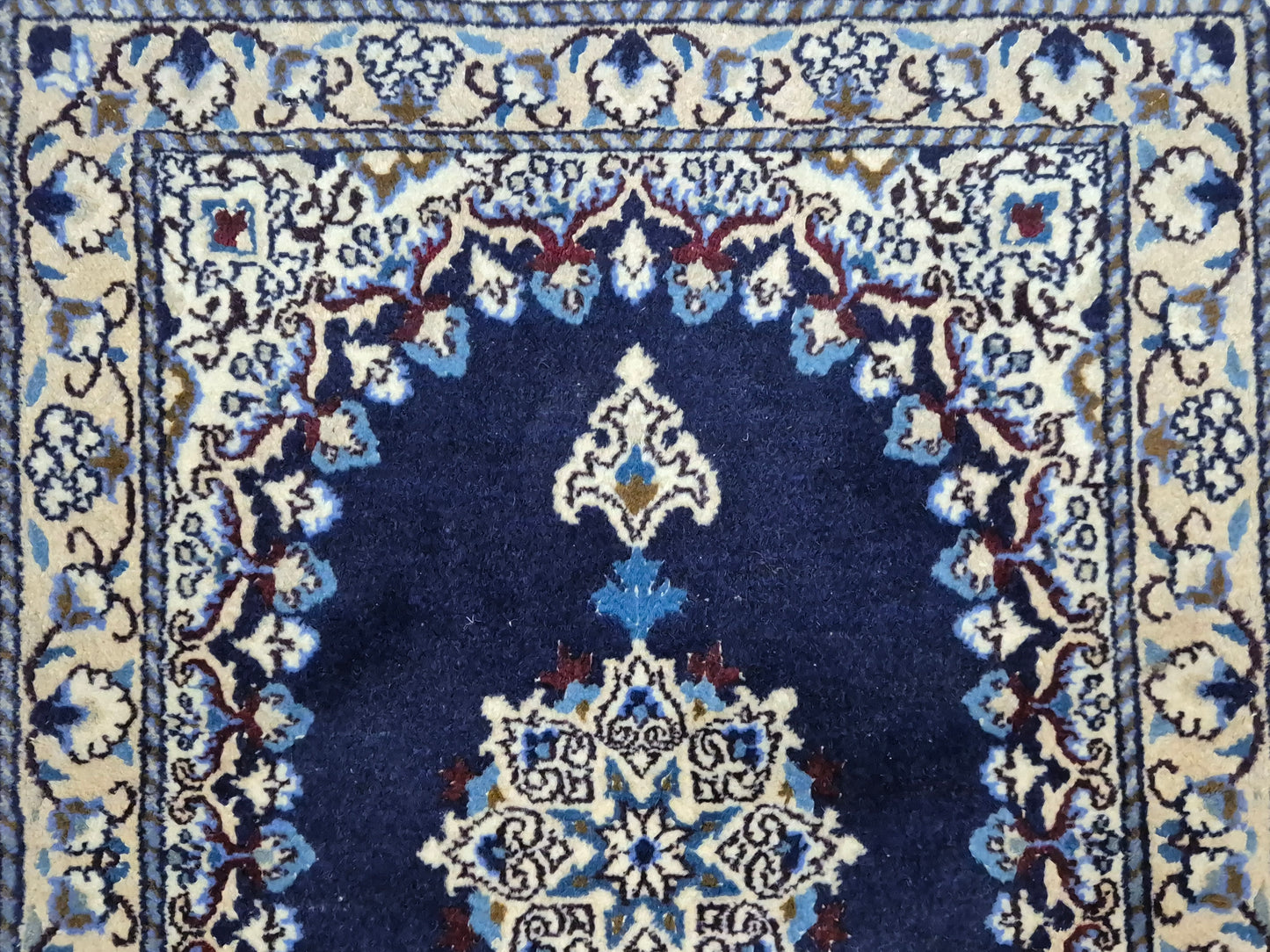 Nain Teppich Wolle mit Seide Medaillon klassische Knüpfung