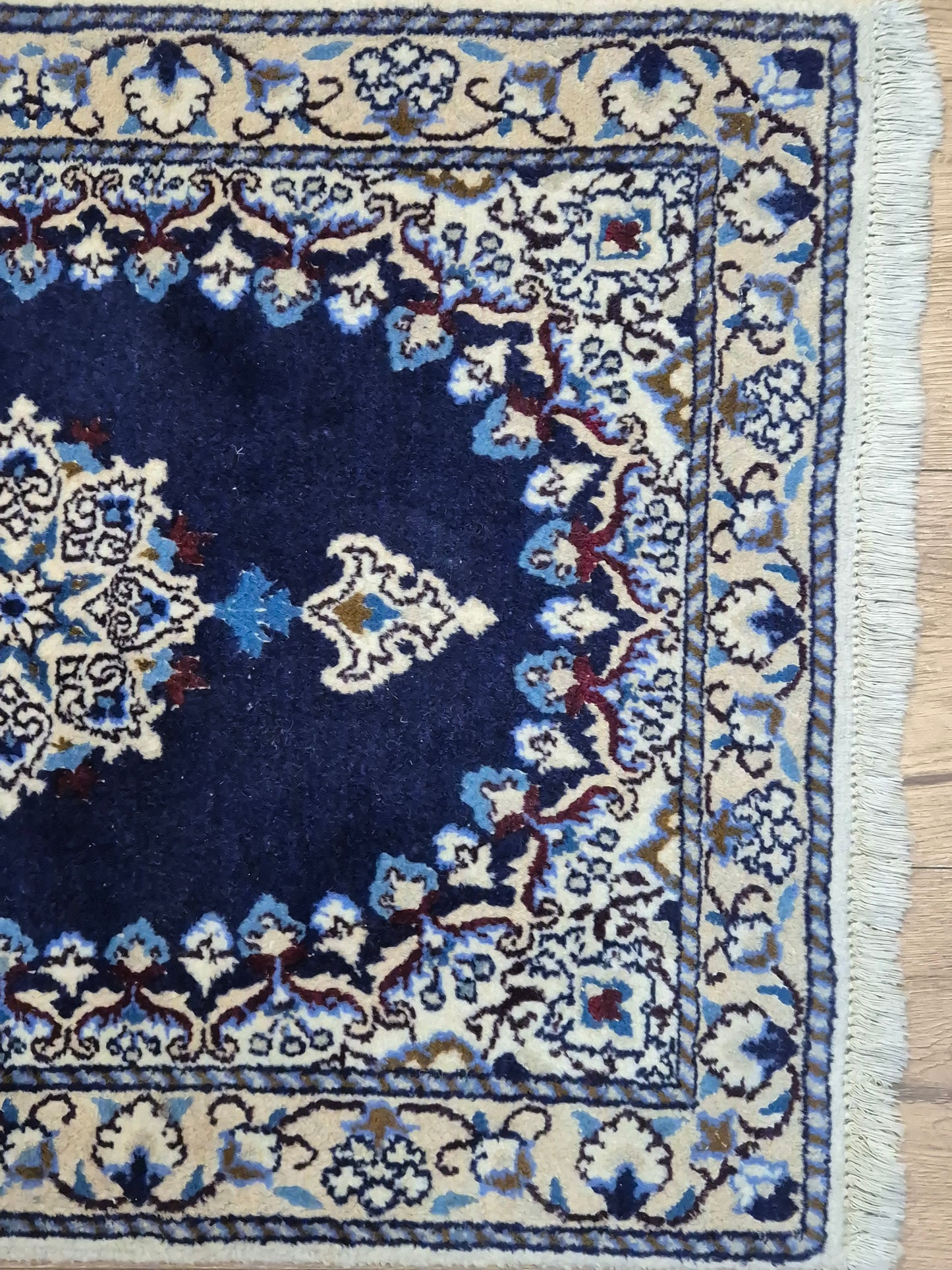 Nain Teppich Wolle mit Seide Medaillon klassische Knüpfung