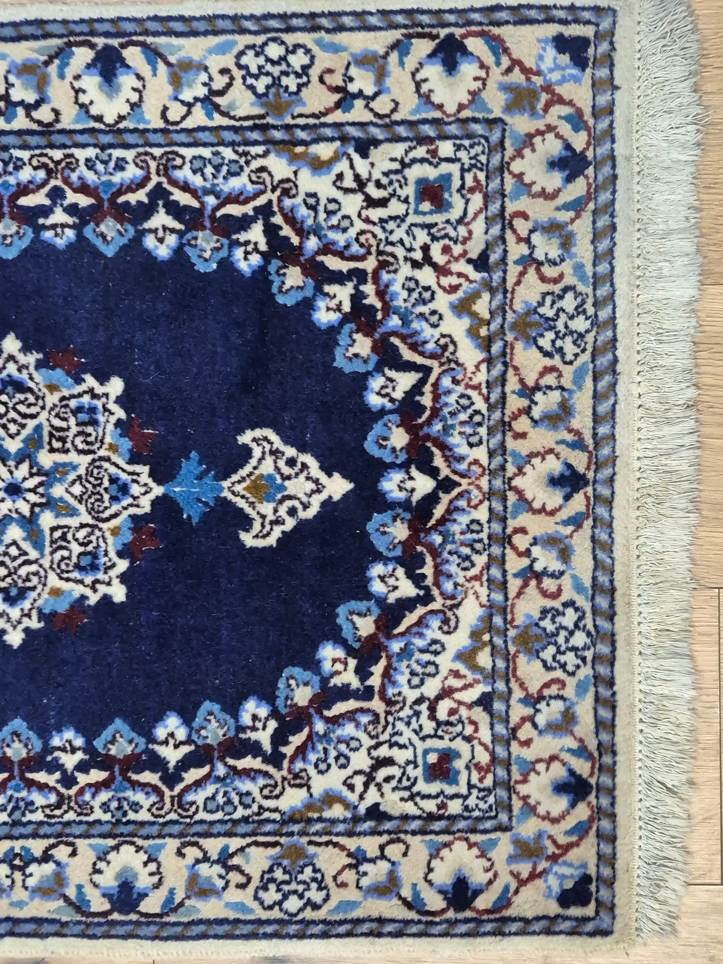 Nain Teppich Wolle mit Seide Medaillon klassische Knüpfung