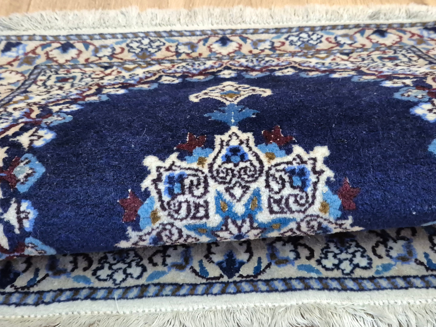 Nain Teppich Wolle mit Seide Medaillon klassische Knüpfung