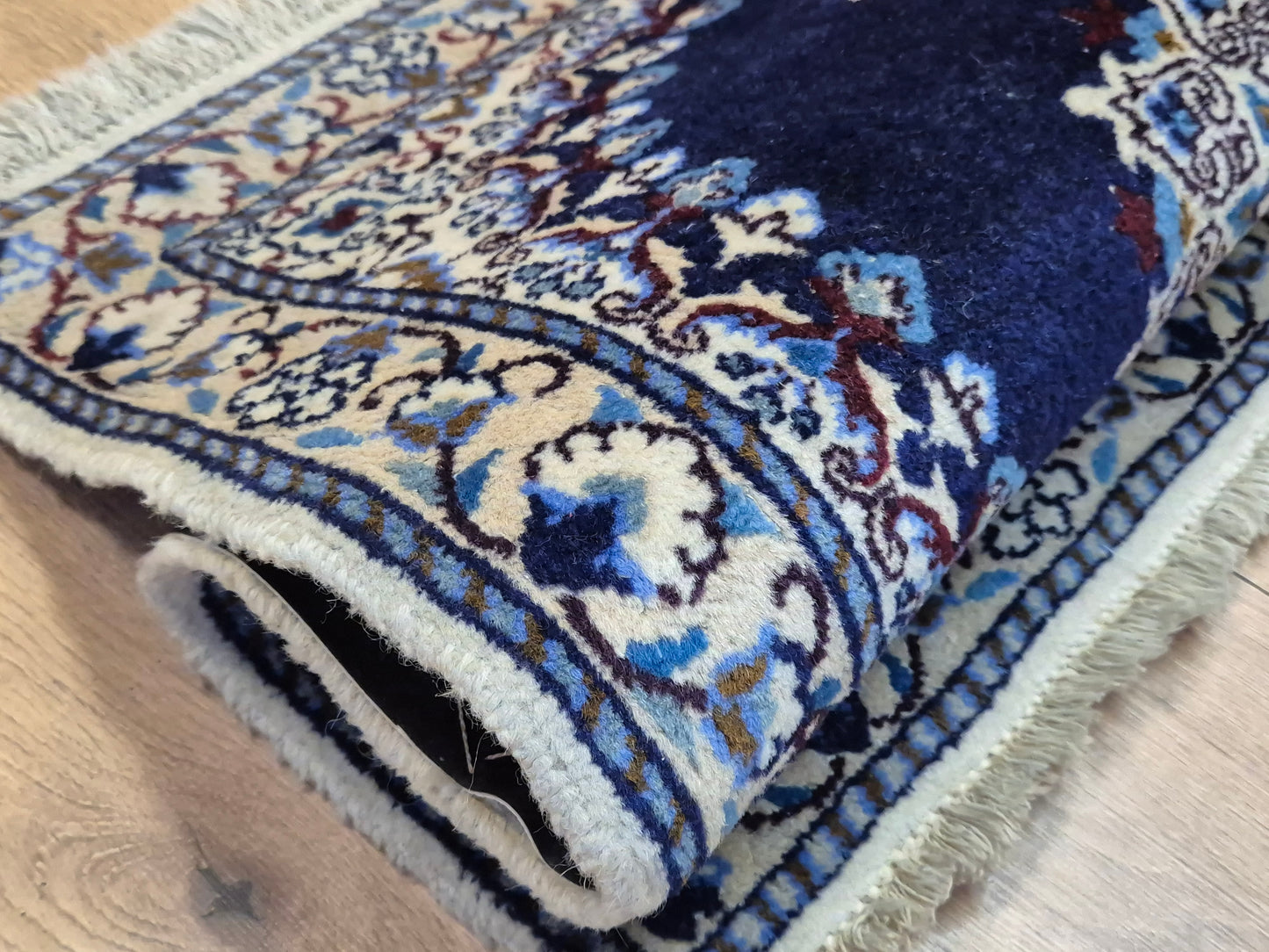 Nain Teppich Wolle mit Seide Medaillon klassische Knüpfung