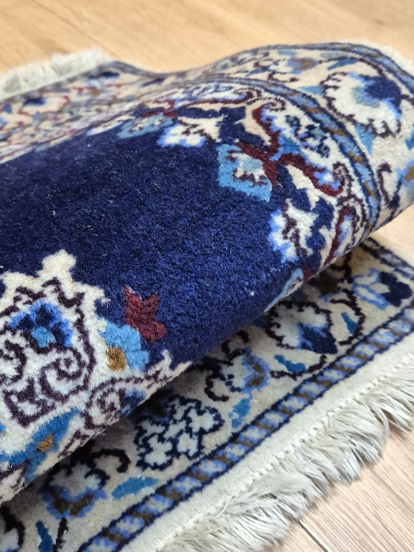 Nain Teppich Wolle mit Seide Medaillon klassische Knüpfung