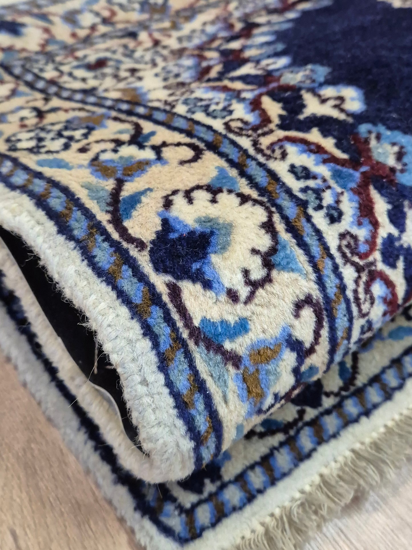 Nain Teppich Wolle mit Seide Medaillon klassische Knüpfung