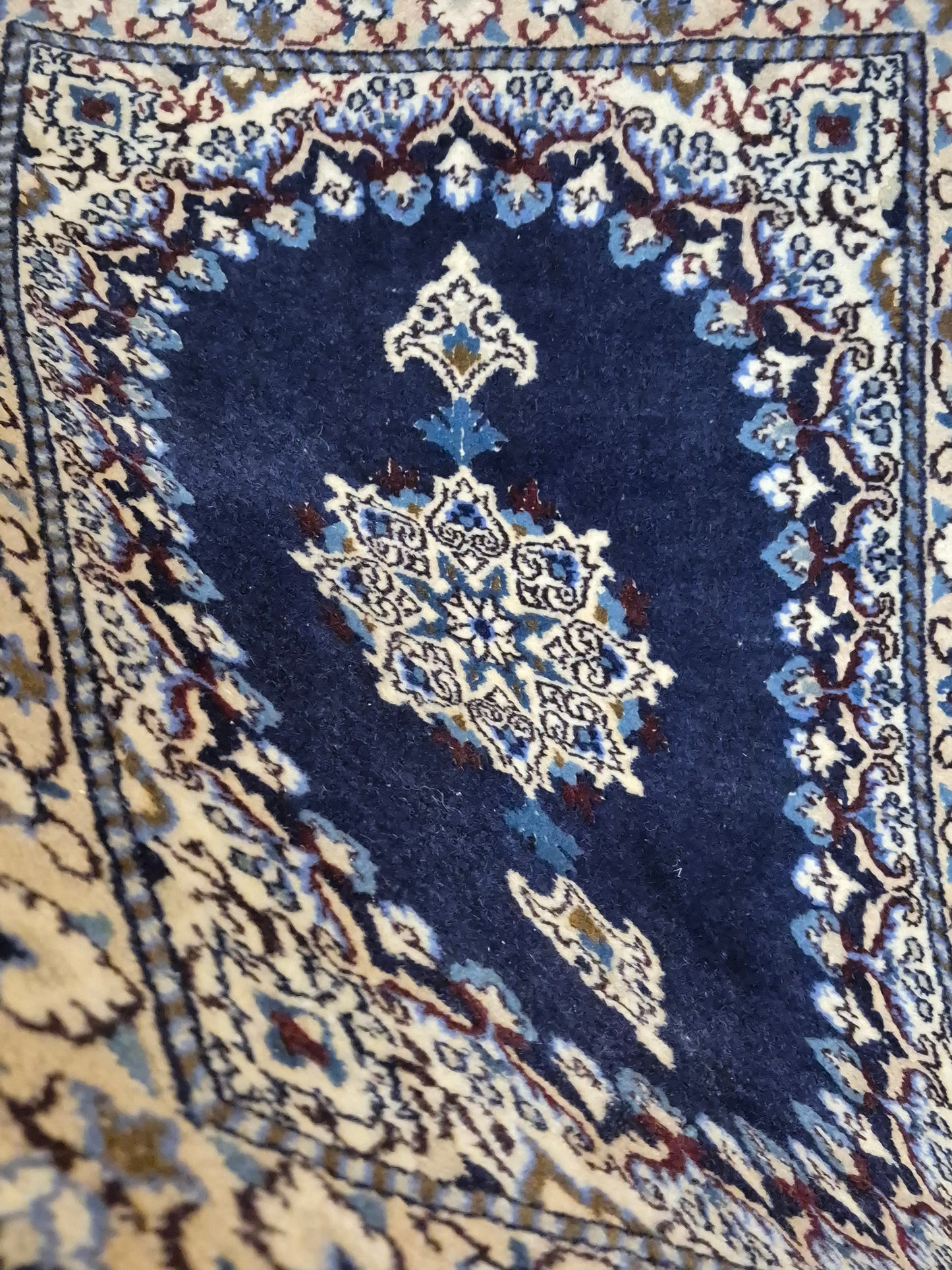 Nain Teppich Wolle mit Seide Medaillon klassische Knüpfung