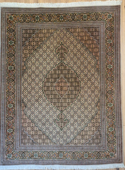 Täbriz Teppich Korkwolle mit Seide feine Knüpfung