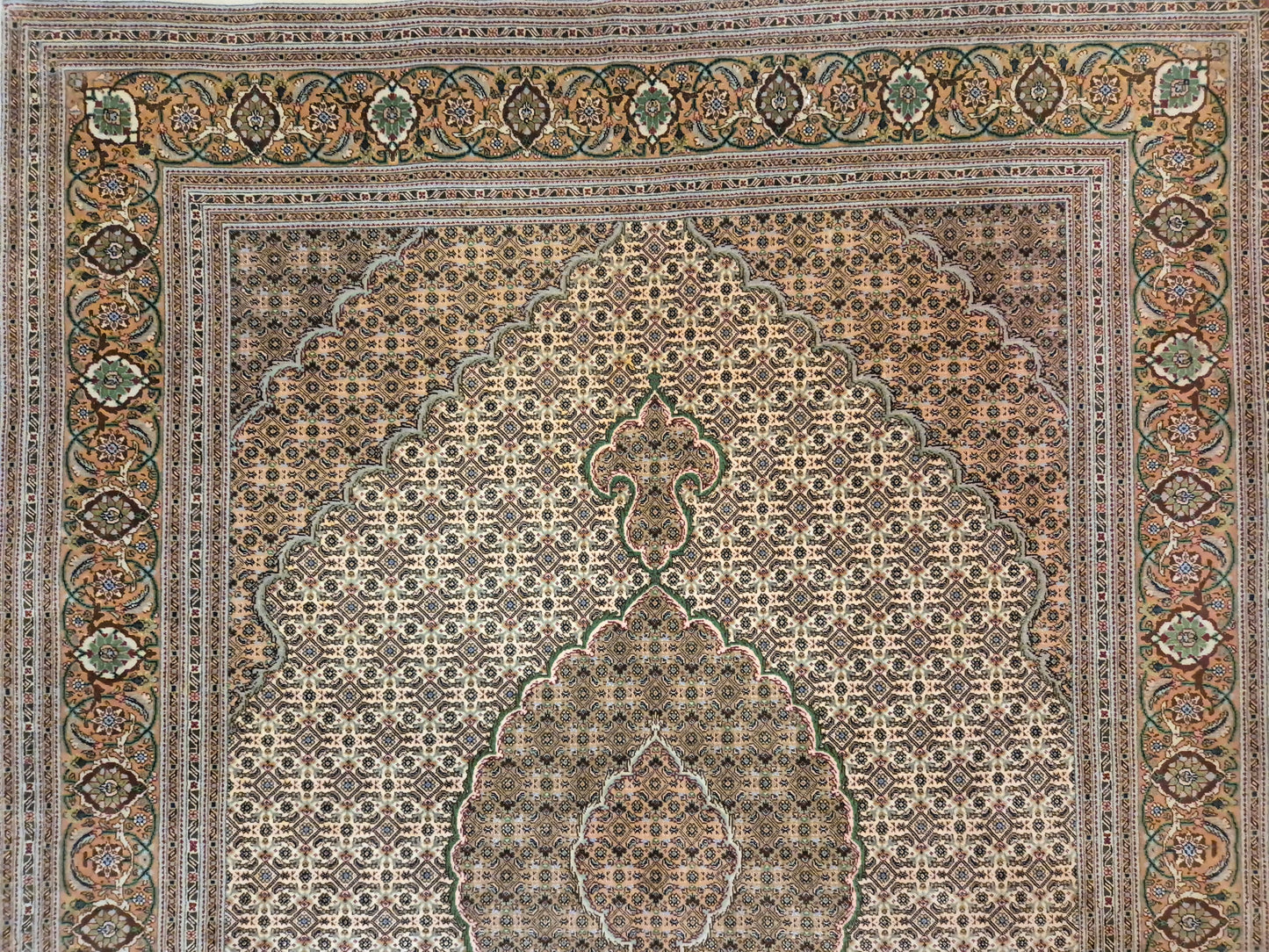 Täbriz Teppich Korkwolle mit Seide feine Knüpfung