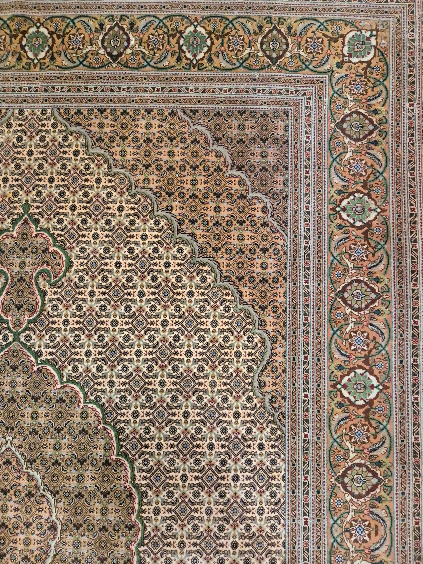 Täbriz Teppich Korkwolle mit Seide feine Knüpfung