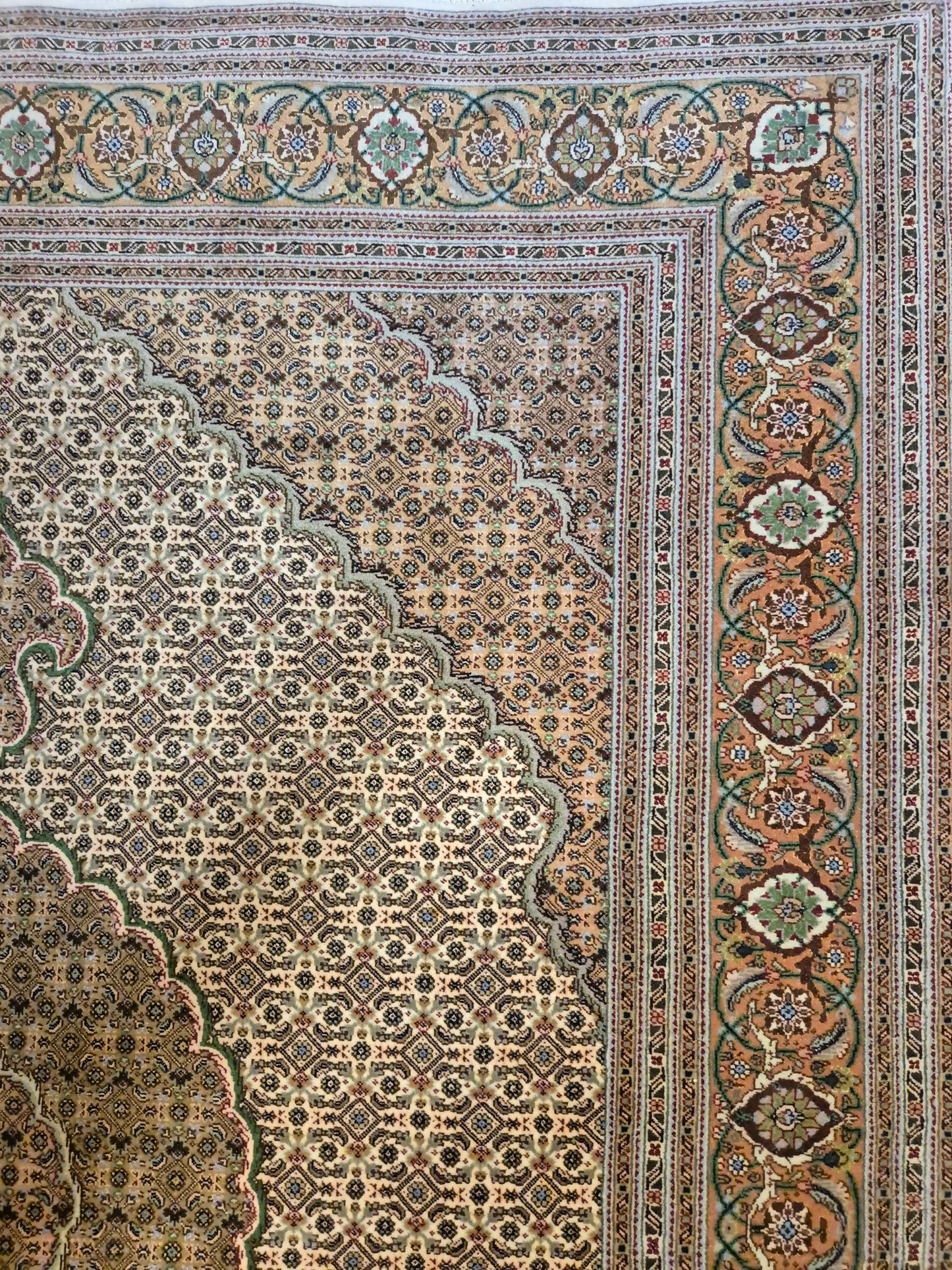 Täbriz Teppich Korkwolle mit Seide feine Knüpfung