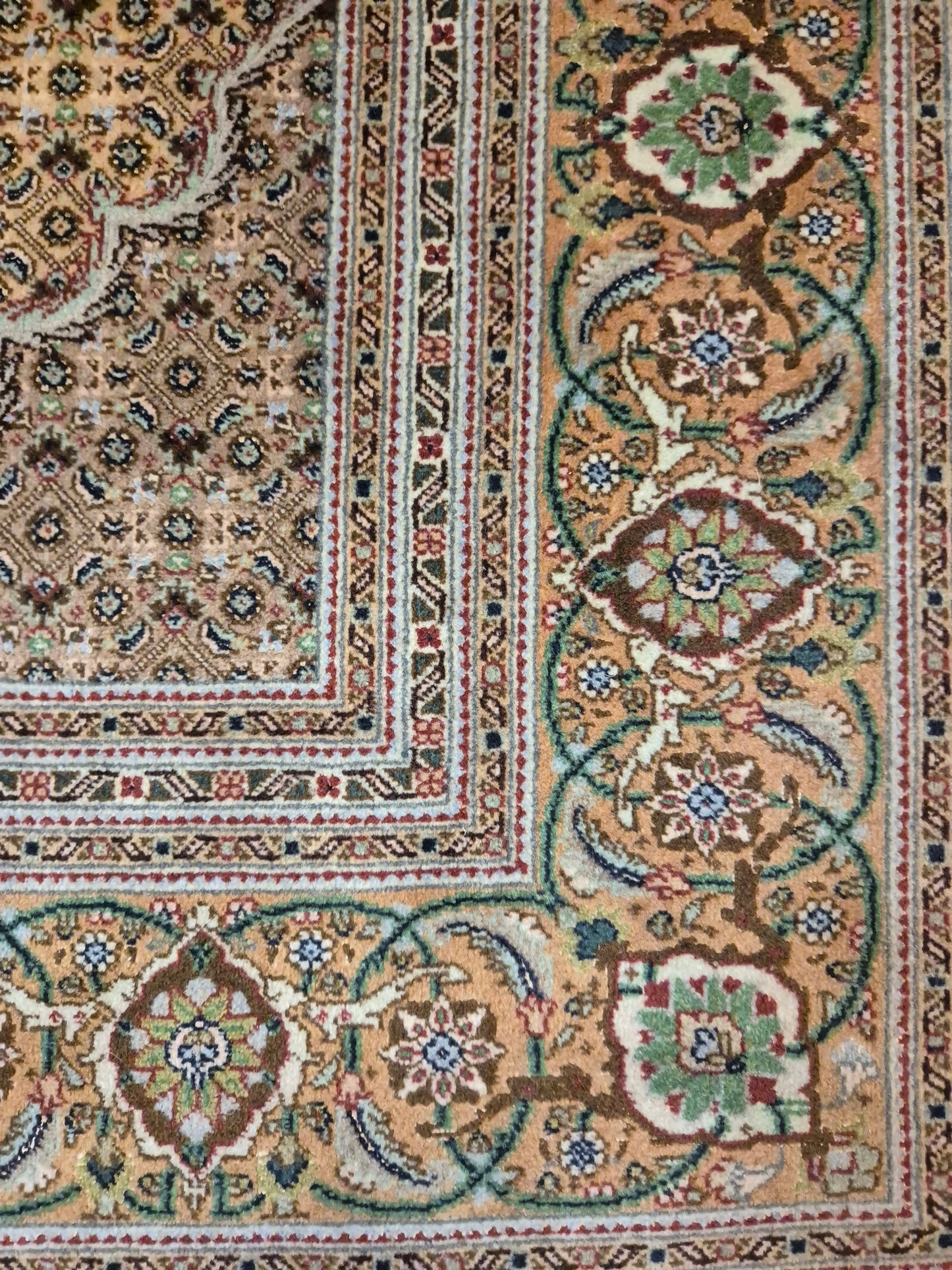 Täbriz Teppich Korkwolle mit Seide feine Knüpfung