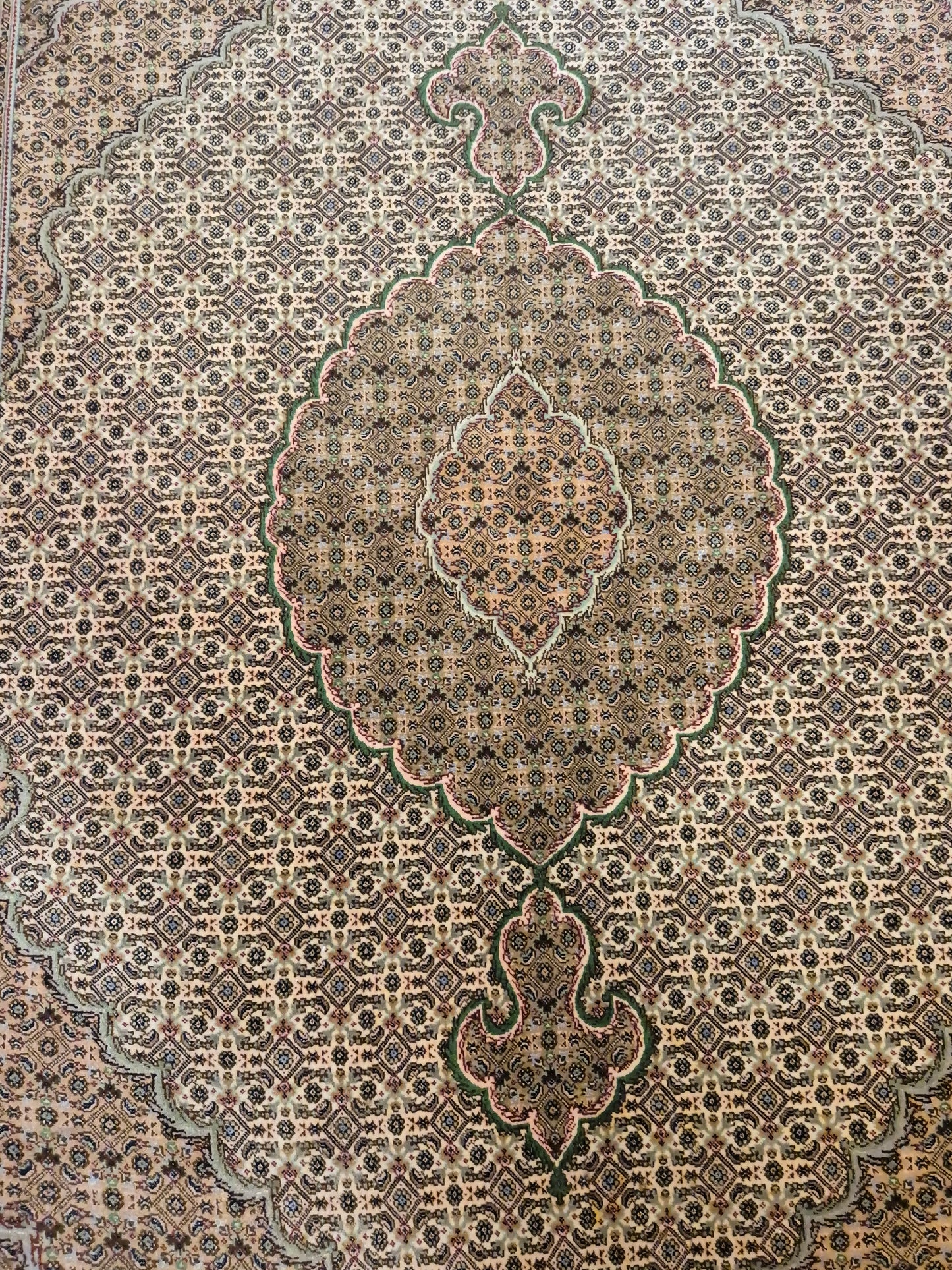 Täbriz Teppich Korkwolle mit Seide feine Knüpfung