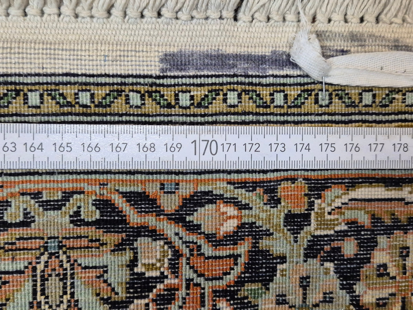 Kashmir Teppich Reine Seide Medaillon florales Design