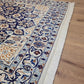 Nain Teppich Wolle mit Seide Medaillon Blau fein