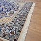 Nain Teppich Wolle mit Seide Medaillon Blau fein