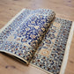 Nain Teppich Wolle mit Seide Medaillon Blau fein