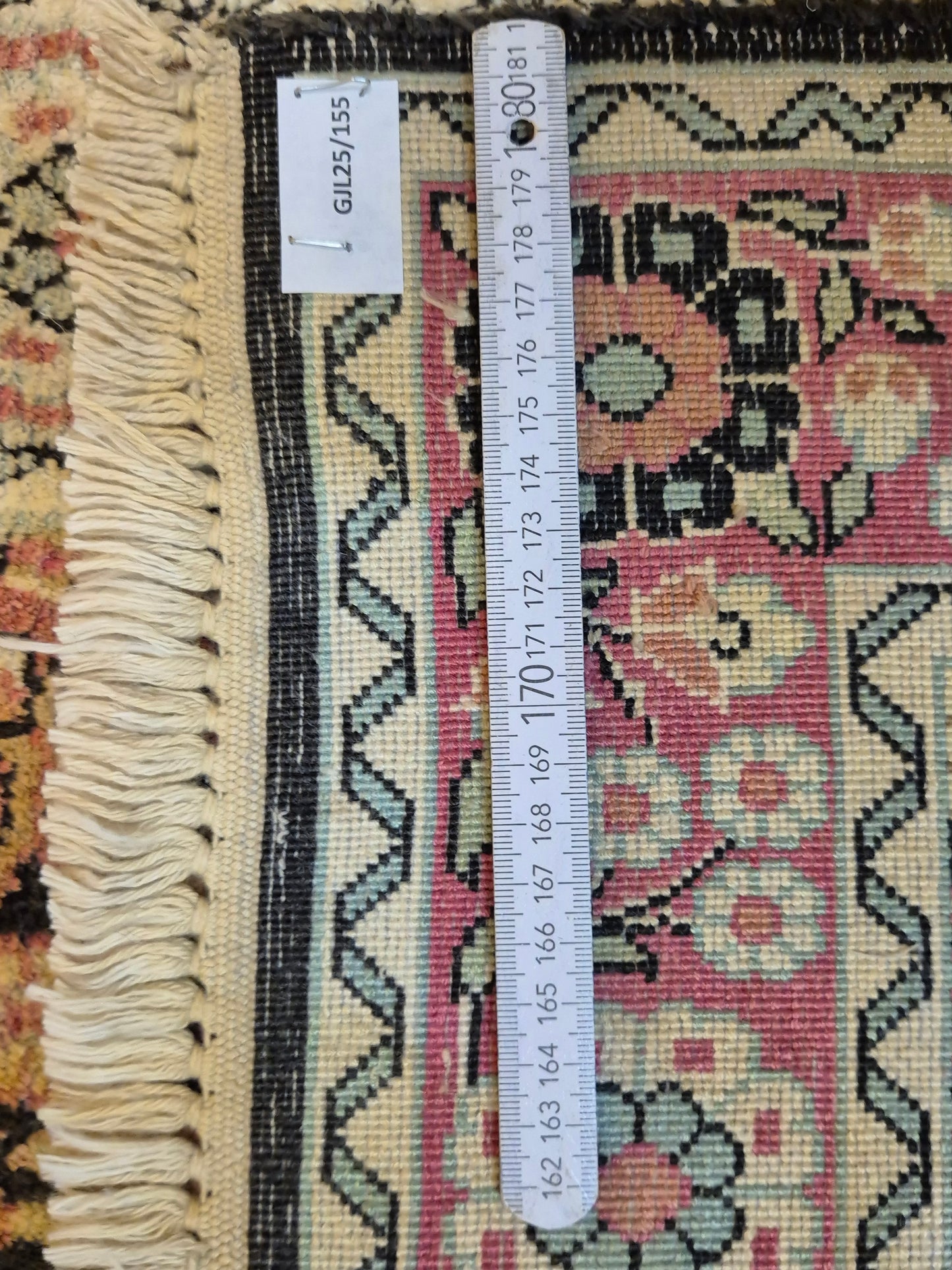 Kashmir Seidenteppich Lebensbaum florales Design feine Knüpfung