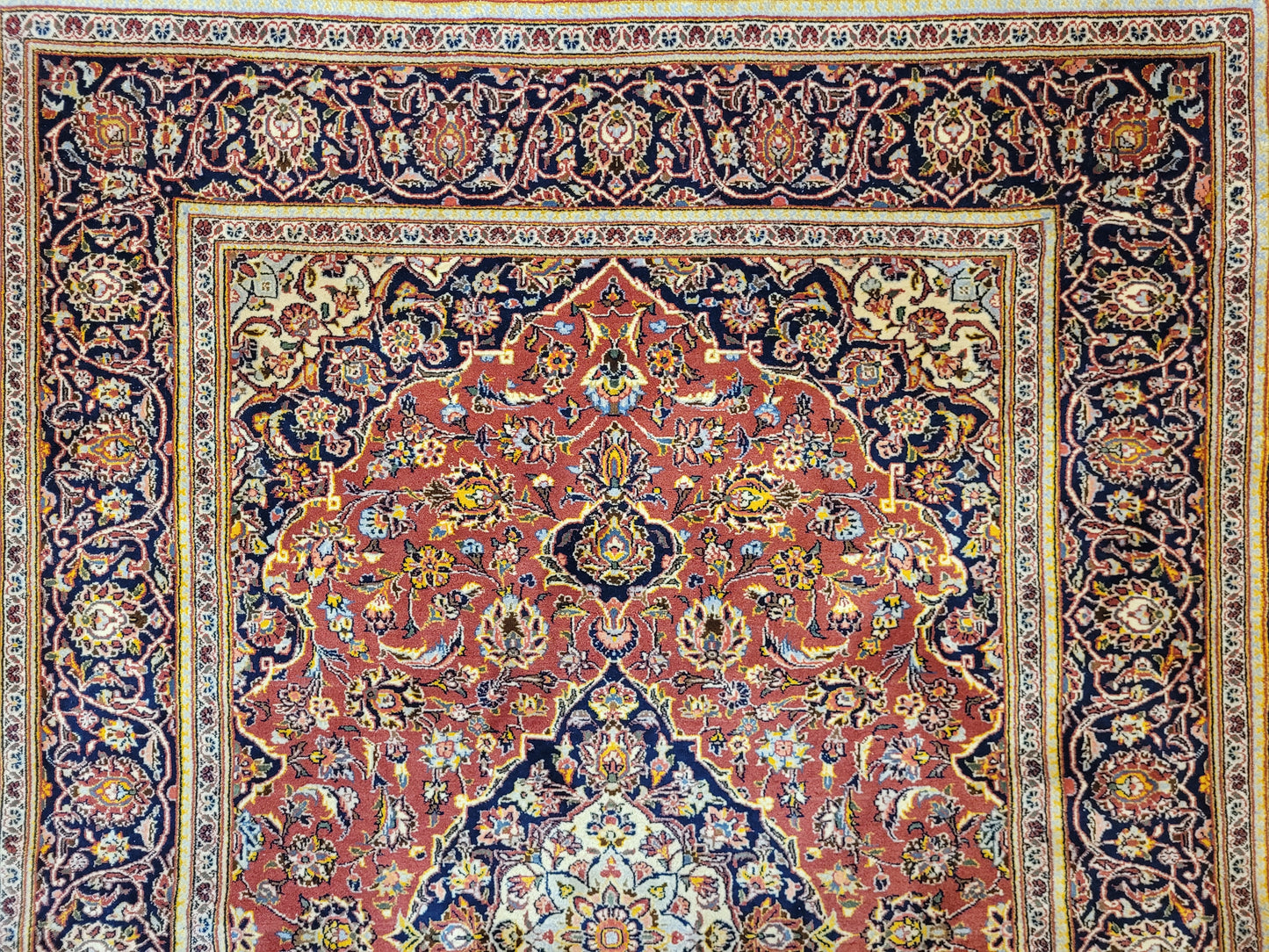 Kechan Teppich Korkwolle Medaillon Design feine Handknüpfung