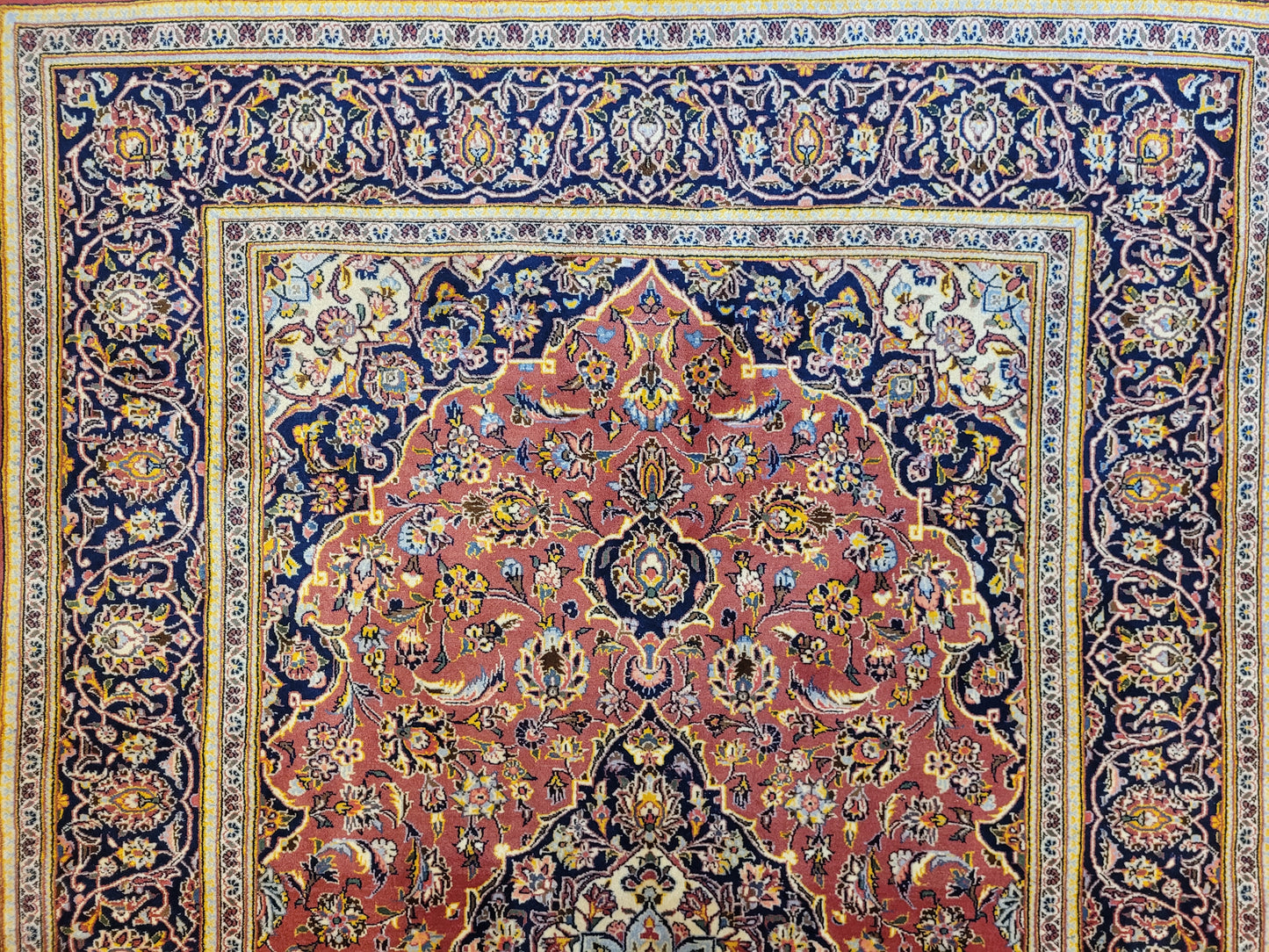 Kechan Teppich Korkwolle Medaillon Design feine Handknüpfung