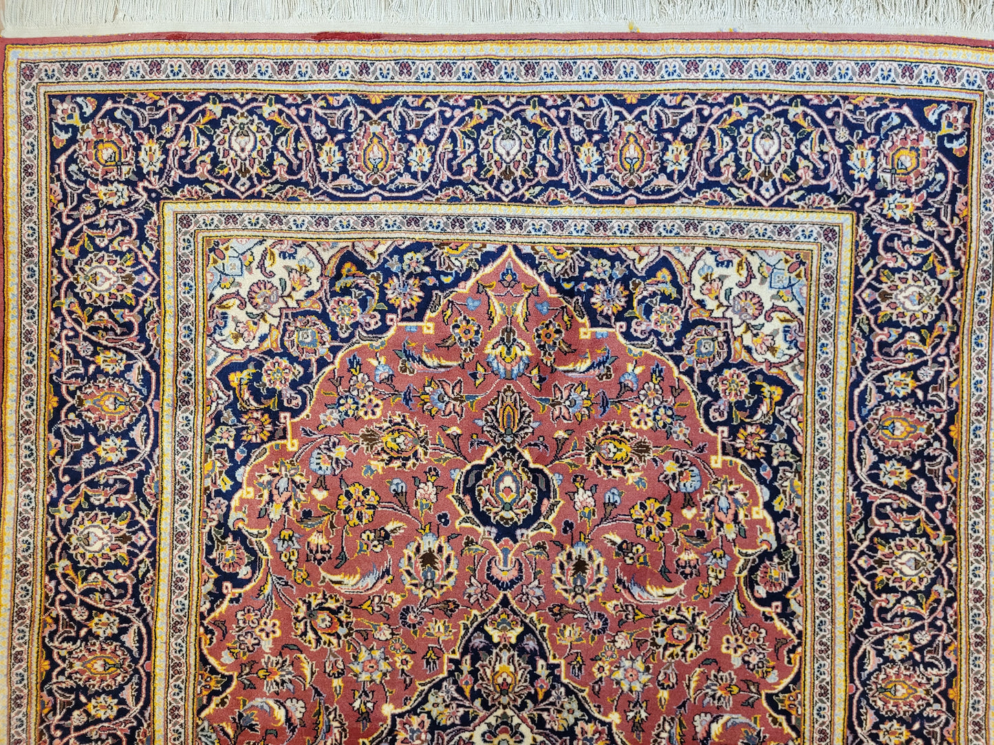 Kechan Teppich Korkwolle Medaillon Design feine Handknüpfung