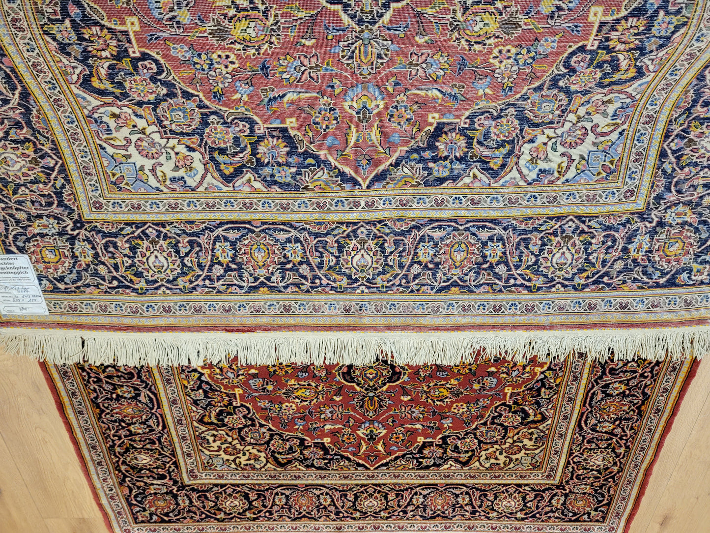 Kechan Teppich Korkwolle Medaillon Design feine Handknüpfung