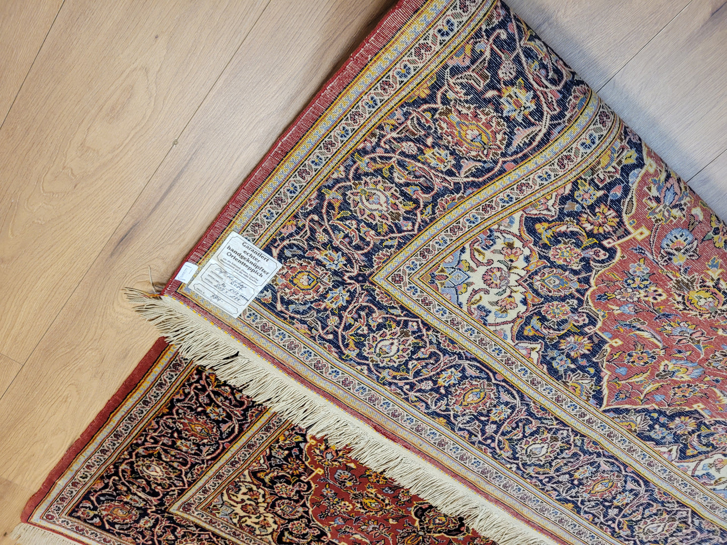 Kechan Teppich Korkwolle Medaillon Design feine Handknüpfung