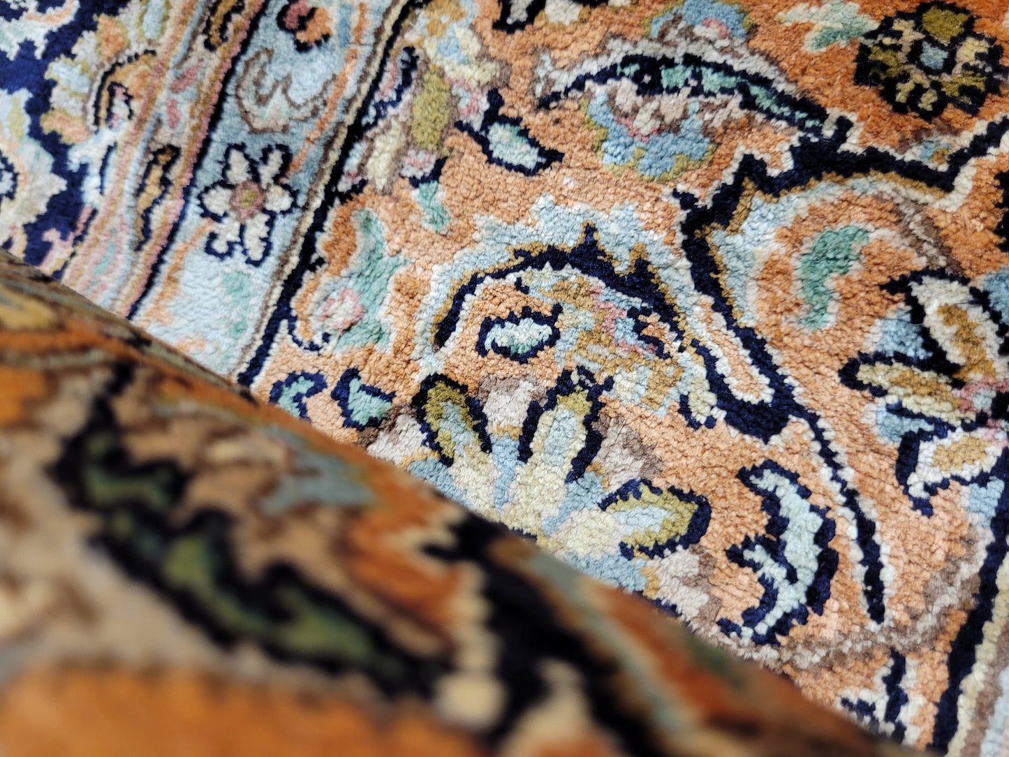 Kaschmir Teppich feine Handknüpfung Medaillon Design