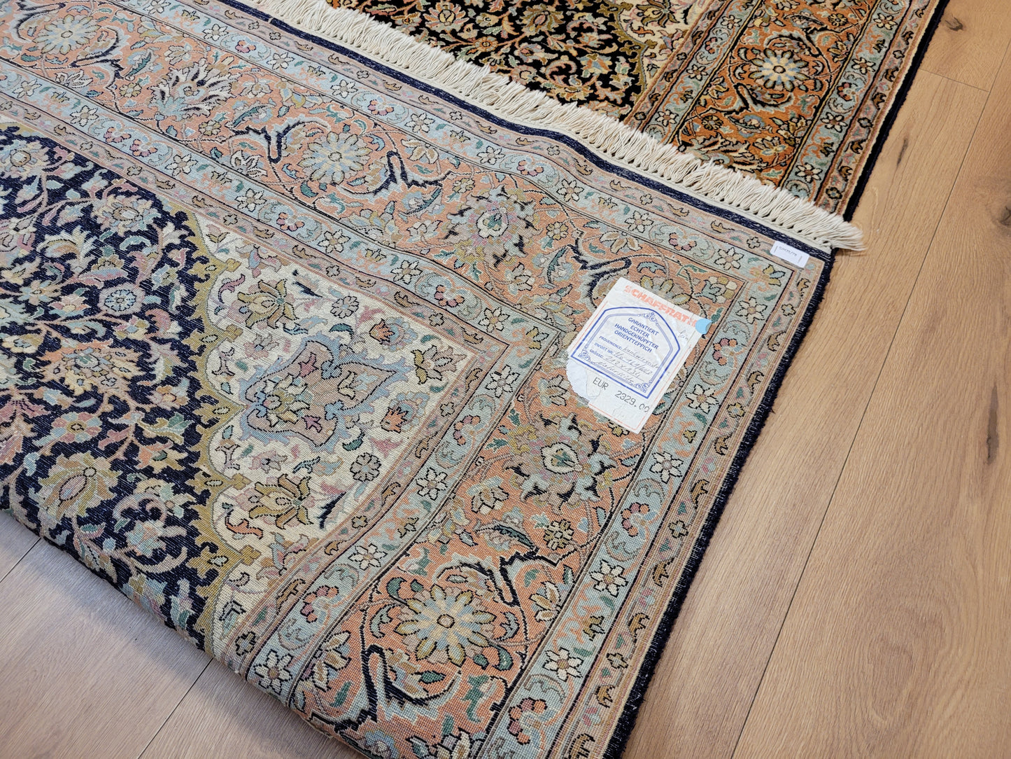 Kaschmir Teppich feine Handknüpfung Medaillon Design