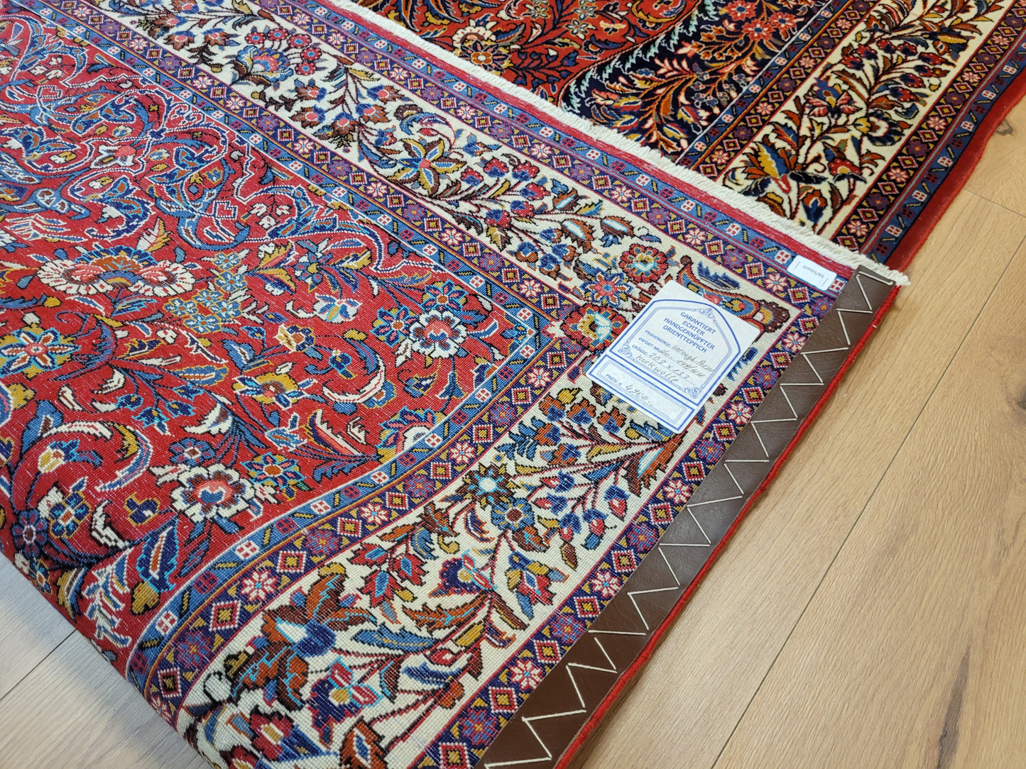 Sarough Teppich Korkwolle feine Handknüpfung florales Design