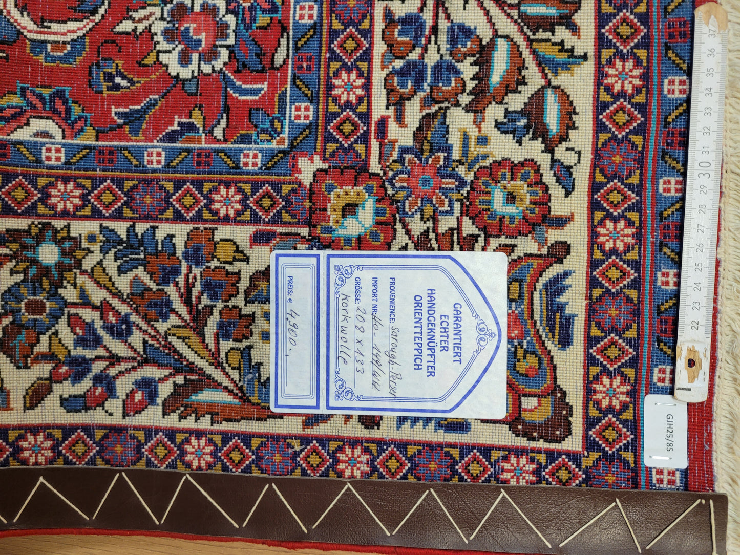 Sarough Teppich Korkwolle feine Handknüpfung florales Design