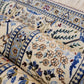 Nain Teppich Korkwolle mit Seide feine Handknüpfung cremeblau