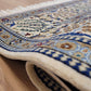 Nain Teppich Korkwolle mit Seide feine Handknüpfung cremeblau