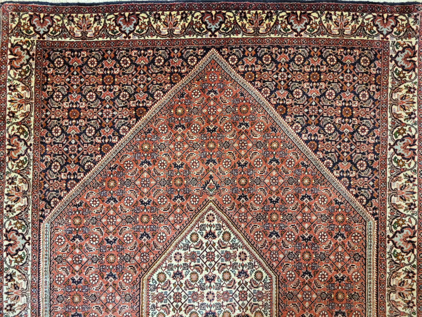 Bidjor Teppich Korkwolle feine Handknüpfung geometrisches Design