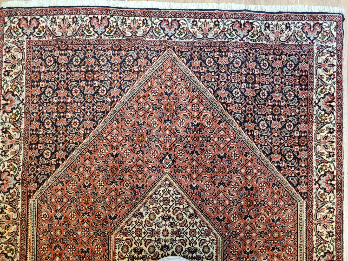 Bidjor Teppich Korkwolle feine Handknüpfung geometrisches Design