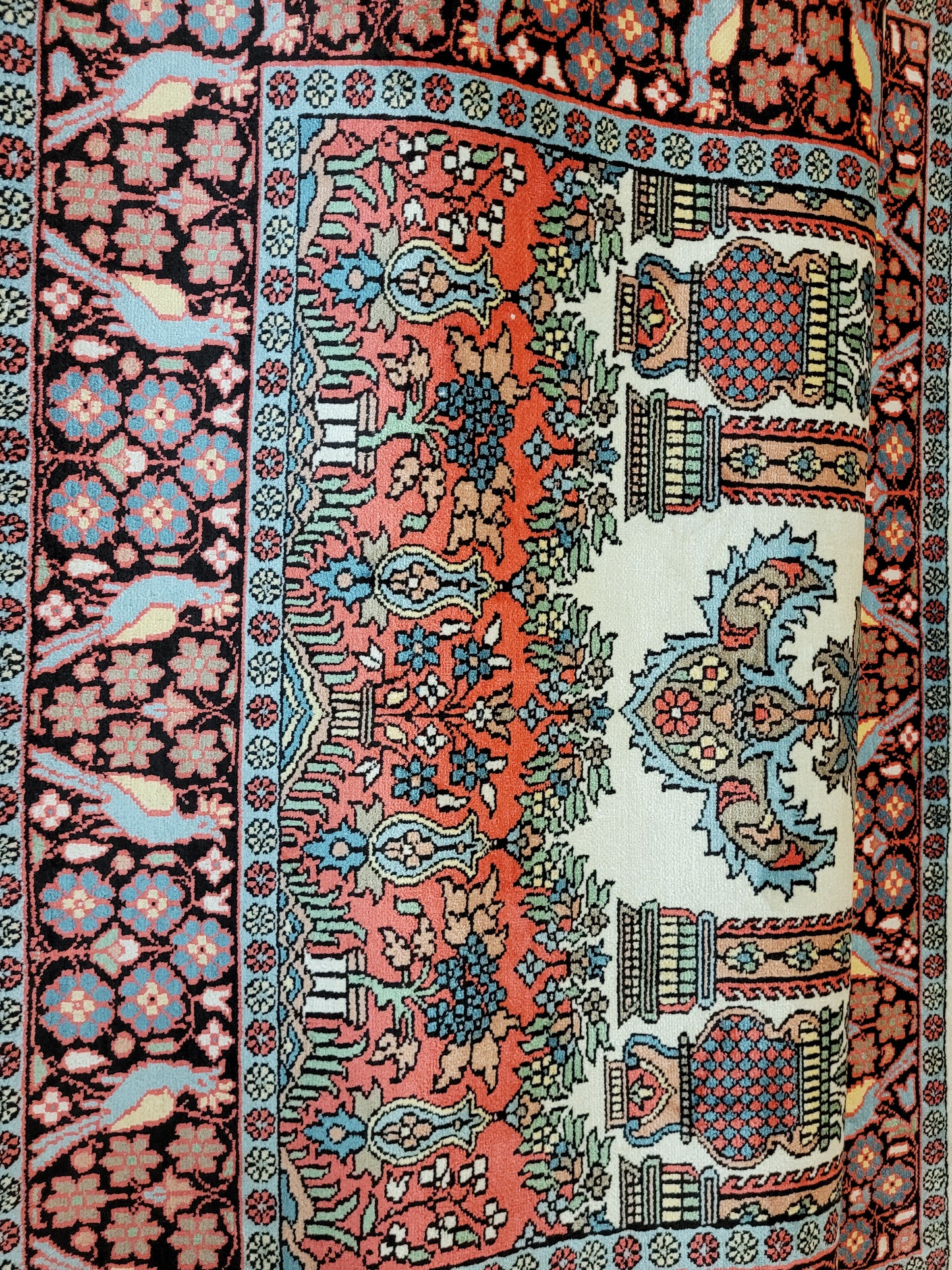 Kaschmir Seidenteppich Gebetsteppich feine Handknüpfung