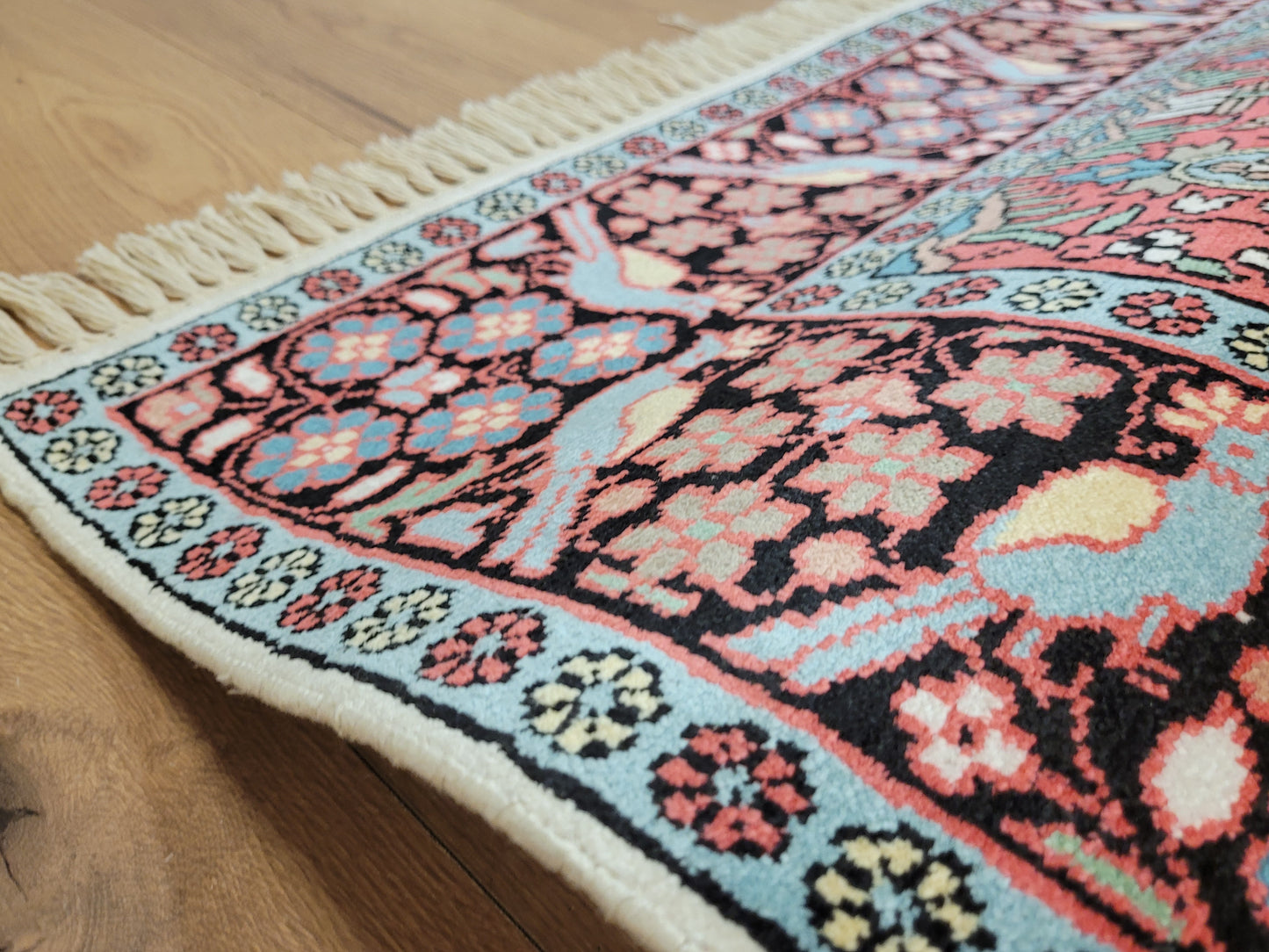 Kaschmir Seidenteppich Gebetsteppich feine Handknüpfung