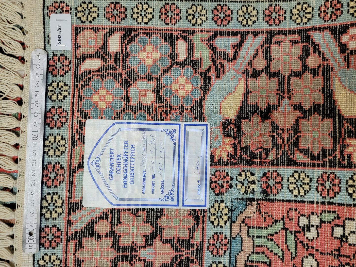 Kaschmir Seidenteppich Gebetsteppich feine Handknüpfung