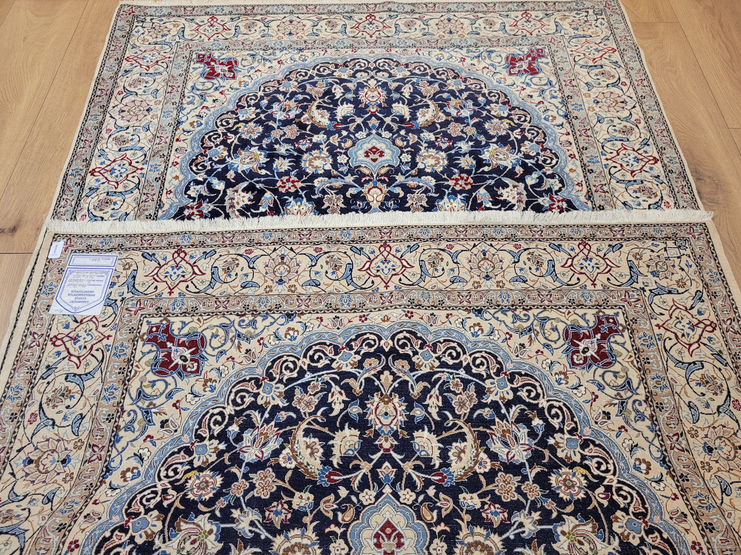 Nain Teppich Korkwolle mit Seide feine Handknüpfung