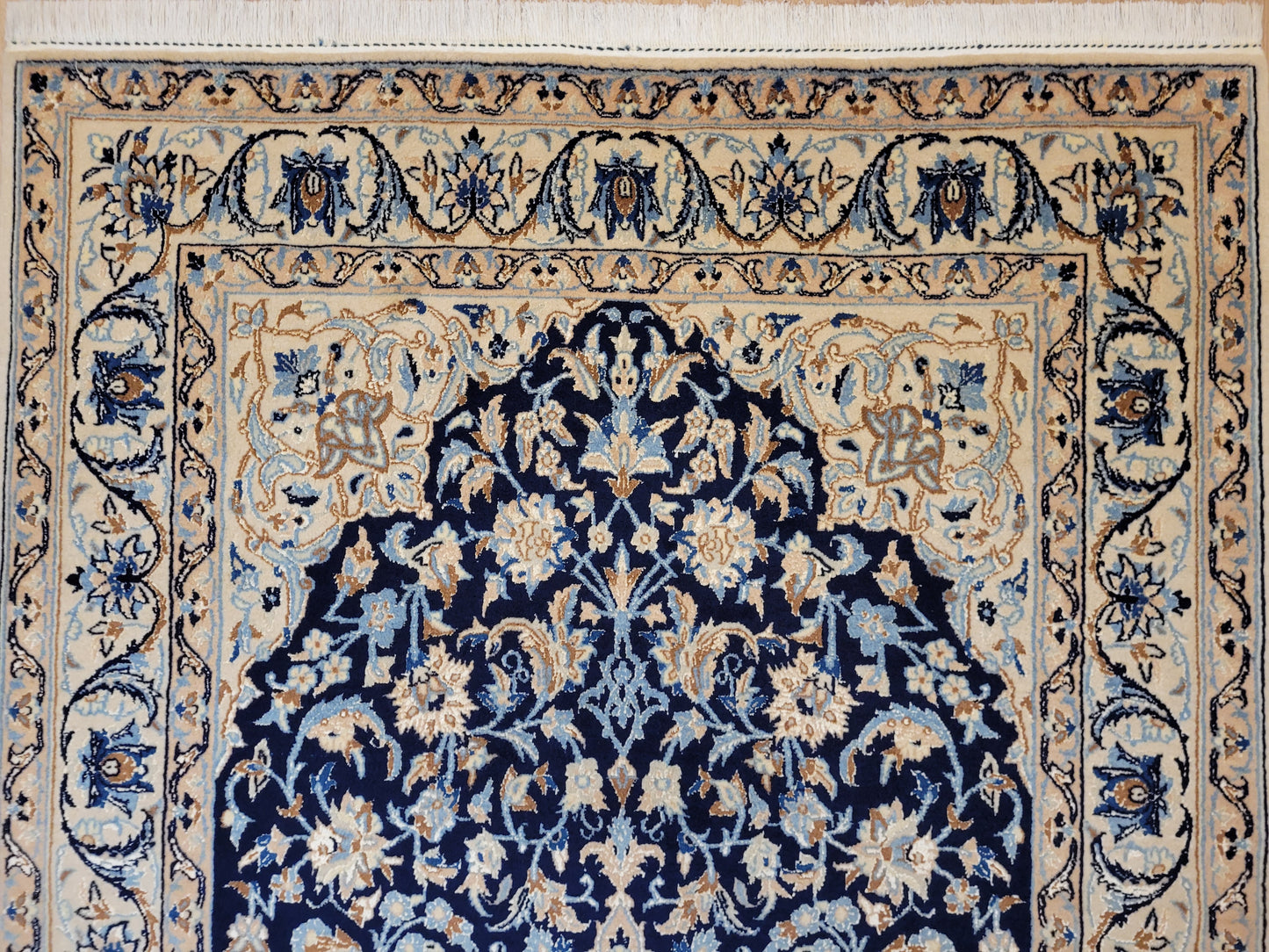 Nain Teppich Korkwolle mit Seide feine Handarbeit