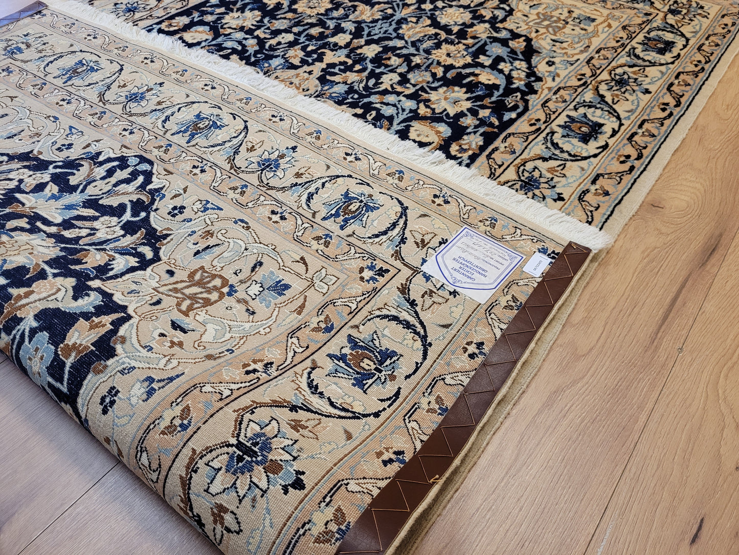 Nain Teppich Korkwolle mit Seide feine Handarbeit